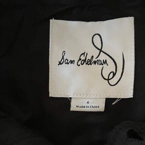 Sam Edelman Black Eyelet Midi Dress Sz 6 - Picture 4 of 7